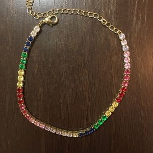 💖SALE💖cubic zirconia rainbow tennis bracelet